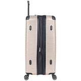 Kenneth Cole Reaction Wave Rush 28" Lightweight Hardside PET 8-Wheel Spinner Expandable Checked Suitcase, Champagne