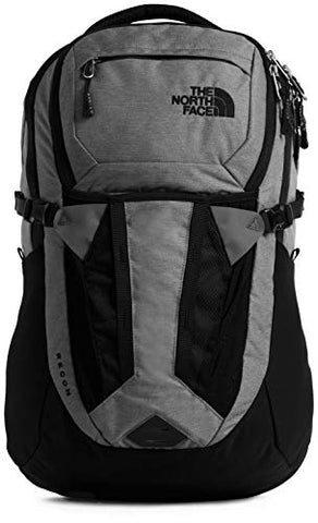 The North Face Recon Laptop Backpack, Zinc Grey Dark Heather/TNF Black, One Size