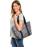 Disney Tote Mickey & Minnie Mouse Icon Polka Dot Print Travel Bag Black