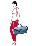 reisenthel Mini Maxi Dufflebag, Foldable Overnight Duffel and Sports Bag with Built-in Carrying Pouch, Indigo