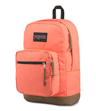 JanSport Right Pack Backpack - School, Travel, Work, or Laptop Bookbag with Leather Bottom, Crabapple