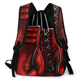 Casual Backpack,Boxing Gloves Print,Business Daypack Schoolbag For Men Women Teen