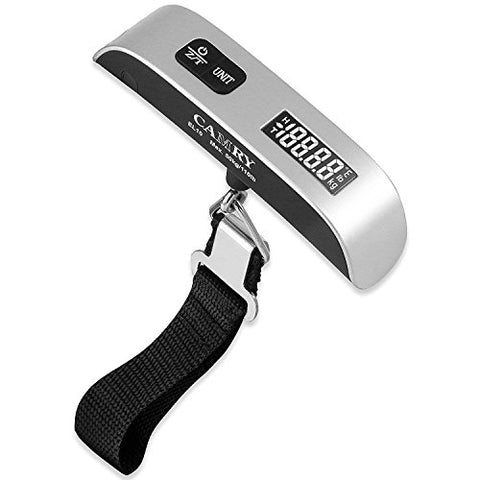 Camry 110 Lbs Luggage Scale With Temperature Sensor And Tare Function Gift For Traveler, Silver,
