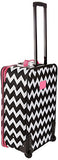 Rockland 4 Piece Luggage Set, Pink Chevron, One Size