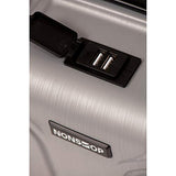 NONSTOP Luggage Expandable Spinner Wheels hard side shell Travel Suitcase Set 3 Piece Lightweight with TSA Lock and Double USB Port, NEW YORK Collection (Silver, 3-Piece Set (20/24/28))