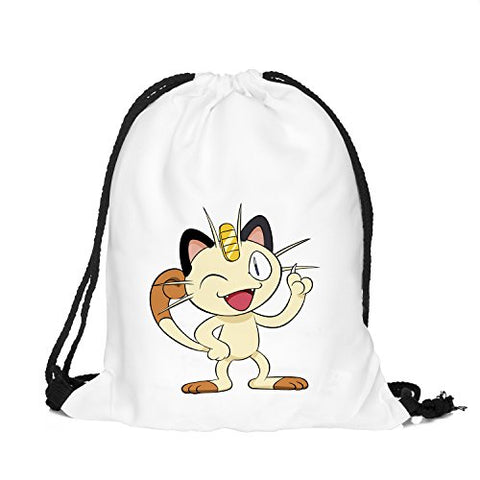 Orlesp Original Shoulder Bag Pumping Rope Backpack Pokemon Go! Pattern Printed Bundle Mouth