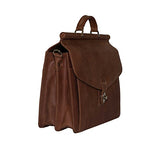 Rushmore Full Grain Leather Briefcase Laptop Bag - Brown