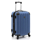 Travelers Club Madison Hardside Expandable Luggage with Cup/Phone Holder, Cobalt Blue, 2-Piece Set (20/28)