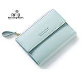 BOBILIKE RFID Blocking Bifold Wallet Small Coin Purse Card Holder ID Window Wallets for Women, Mint