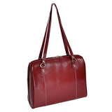McKlein, W Series, Glenview, Top Grain Cowhide Leather, 15" Leather Ladies' Laptop Briefcase, Red (94746)