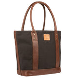 Will Leather Goods Medium Women'S Canvas Leather Getaway Tote