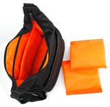 DURAGADGET Premium Quality Water-Resistant Delux Shoulder Messenger Bag in Black & Orange for The