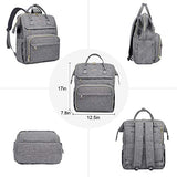 LOVEVOOK Laptop Backpack Womens Computer Bag Nurse Teacher Backpack Purse Laptop Bookbag, 17 inch, Plait Grey