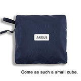 Arxus Travel Lightweight Waterproof Foldable Storage Carry Luggage Duffle Tote Bag (Navy Blue)