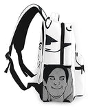Casual Backpack,Irritating Troll Face Man With Cynical E,Business Daypack Schoolbag For Men Women Teen