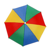 Geanbaye 21'' Adult And Kids Size Rainbow Golf Folding Umbrella Hats Rain Hats