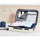 AmazonBasics Geometric Luggage Expandable Suitcase Spinner - 3 Piece Set (20", 24", 28"), Cream