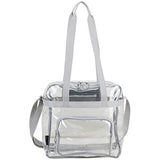 Eastsport Clear Stadium Approved Tote, Gray