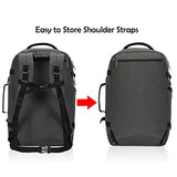 Hynes Eagle Travel Backpack 40L Flight Approved Carry on Backpack, Grey with 3PCS Packing Cubes 2018