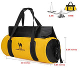 Camel Crown Sports Gym Bag Waterproof Travel Duffel Bags Weekender 30L With Shoulder Strap Yellow