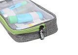 Travel Toiletry Bag by Travel Fusion - With Clear Windows and Elastic Bands to Keep Toiletries