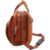 Kenneth Cole Reaction Colombian Leather Dual Compartment Expandable 15.6" Laptop Portfolio, Cognac