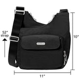 Baggallini Criss Cross Travel Crossbody Bag, Black, One Size