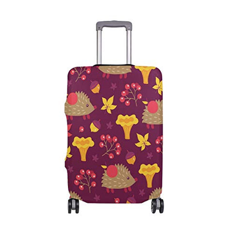 GIOVANIOR Cartoon Hedgehog Cherry Luggage Cover Suitcase Protector Carry On Covers