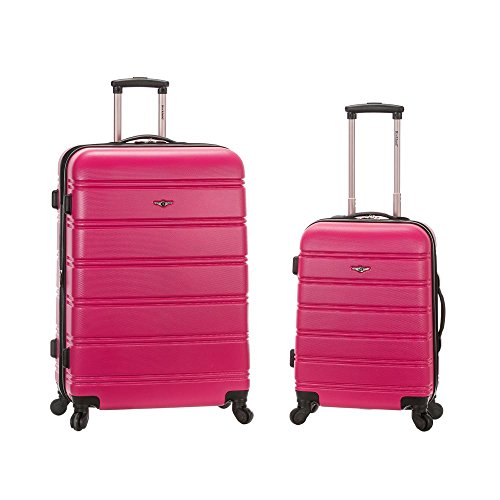 Rockland Luggage 20 Inch and 28 Inch 2 Piece Expandable Spinner Set, Magenta