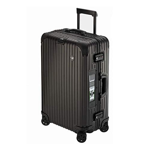 Rimowa Lufthansa Alu Premium Collection Suitcase 63.5L Electronic Tag, Black