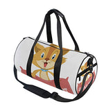 Cat With PillowTravel Duffle Bag Sports Luggage with Backpack Tote Gym Bag for Man and Women