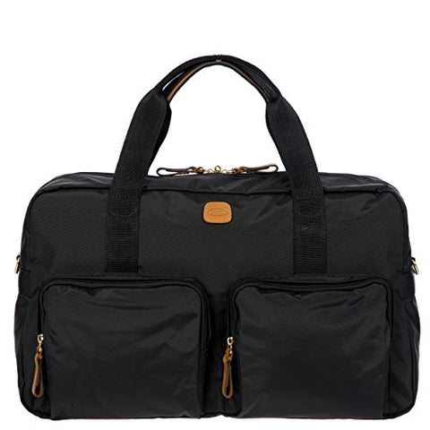 Bric's USA Luggage Model: X-BAG/X-TRAVEL |Size: 18"boarding duffle w/pockets | Color: BLACK