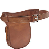Sharo Leather Bags Leather Adjustable Hip Bag (Brown)