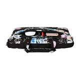 MOSISO Laptop Shoulder Bag Compatible with MacBook Pro/Air 13 inch, 13-13.3 inch Notebook Computer, Polyester Trumpet Creeper Carrying Briefcase Sleeve with Trolley Belt