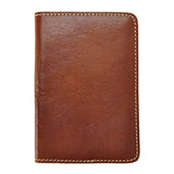 Zlyc Vintage Vegetable Tanned Leather Travel Passport Holder Case Cover Wallet (Brown)