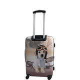 Chariot 20" Lightweight Spinner Carry-on Upright Suitcase-Pilot Dog