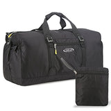 G4Free 60L Lightweight Foldable Portable Travel Duffel Bag for Gym Sports Luggage Camping(Black)