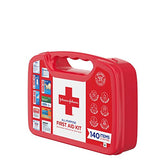 Johnson & Johnson All-Purpose Portable Compact Emergency First Aid Kit for Travel Home & Car, 140 pc