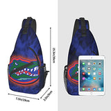 Florid-a Gato-rs Logo man's Casual Chest Bag Shoulder Backpack Crossbody Sling Bag Daypack for Travel,Hiking,Gym,Outdoors for Men