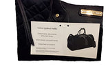 Adrienne Vittadini Diamond Quilted Velvet Extra Large Travel Plush Duffle Bag - Black