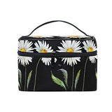 Makeup Bag Watercolor Daisies Travel Cosmetic Bags Organizer Train Case Toiletry Make Up Pouch