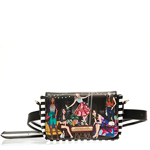 Buckle Belt Convertible Fanny Pack With Flap Top And Shoulder Strap (House Party)