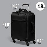 Lipault - Original Plume Spinner 55/20 Luggage - Carry-On Rolling Bag for Women - Black