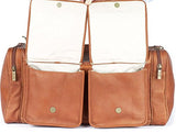 Claire Chase Distressed Hampton Leather Duffel Bag In Cafe