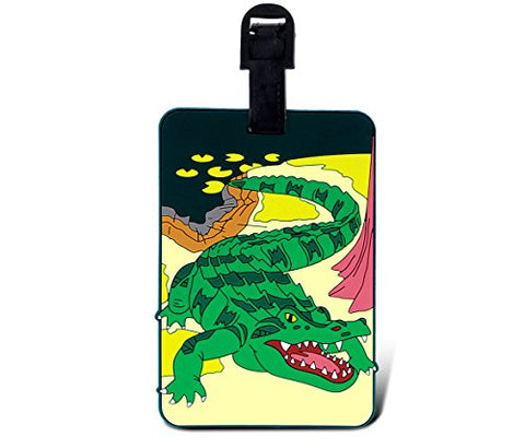 Puzzled Wild Gator Luggage Identification Tag Suitcase Label Travel Accessories