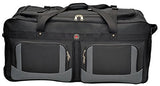 TWO PCS Amaro 36 Inch 1200d Explorer Rolling Duffle Bag V.2 (BLACK)