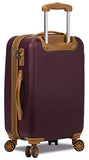 Dejuno Legion Hardside Spinner TSA Combination Lock Carry-on Suitcase-Burgundy