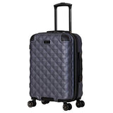 Kenneth Cole Reaction Diamond Tower Luggage Collection Lightweight Hardside Expandable 8-Wheel Spinner Travel Suitcase, Smokey Purple, 20-Inch Carry On