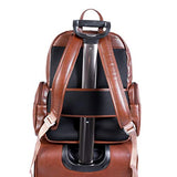 McKlein, S Series, Cumberland, Pebble Grain Calfskin Leather, 15" Leather Dual Compartment Laptop Backpack, Brown (88364)