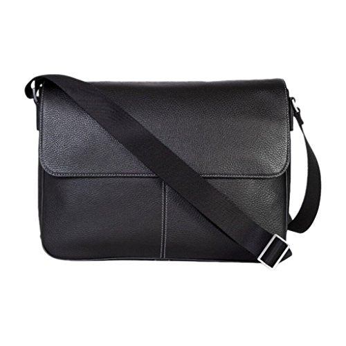 Boconi Tyler Folio Messenger (Black with Khaki)
